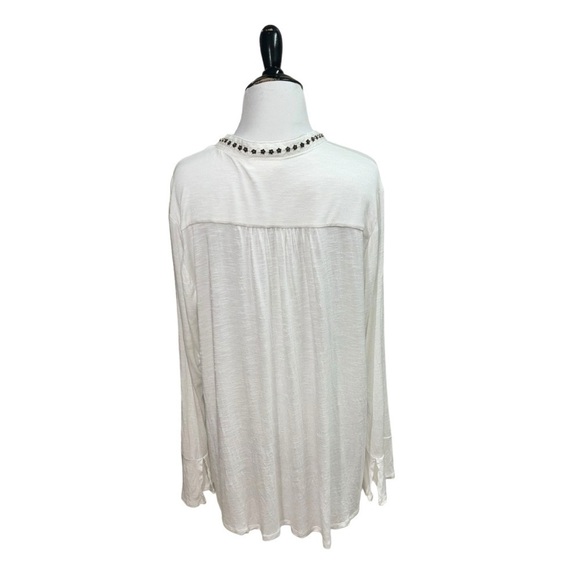 Style & Co. Women's Size 2X Tunic Top Embroidered Flowy Beaded Bohemian Floral - Picture 7 of 9